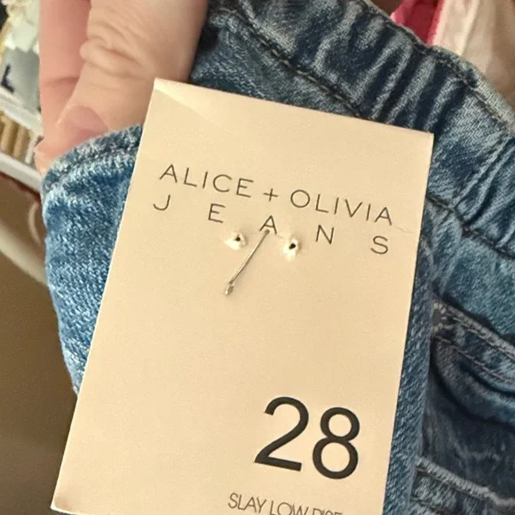 Alice and Olivia Slay Low Rise Wide Leg Jeans Celine Vintage - Picture 8 of 8